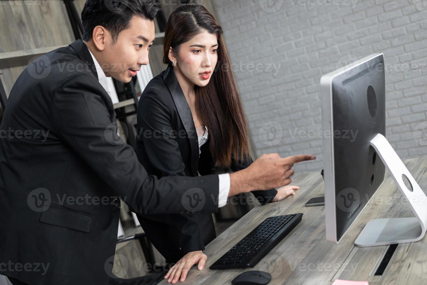 Business Corporate team brainstorming, Planning Strategy having a discussion Analysis investment researching with chart at office. Business meeting concept photo