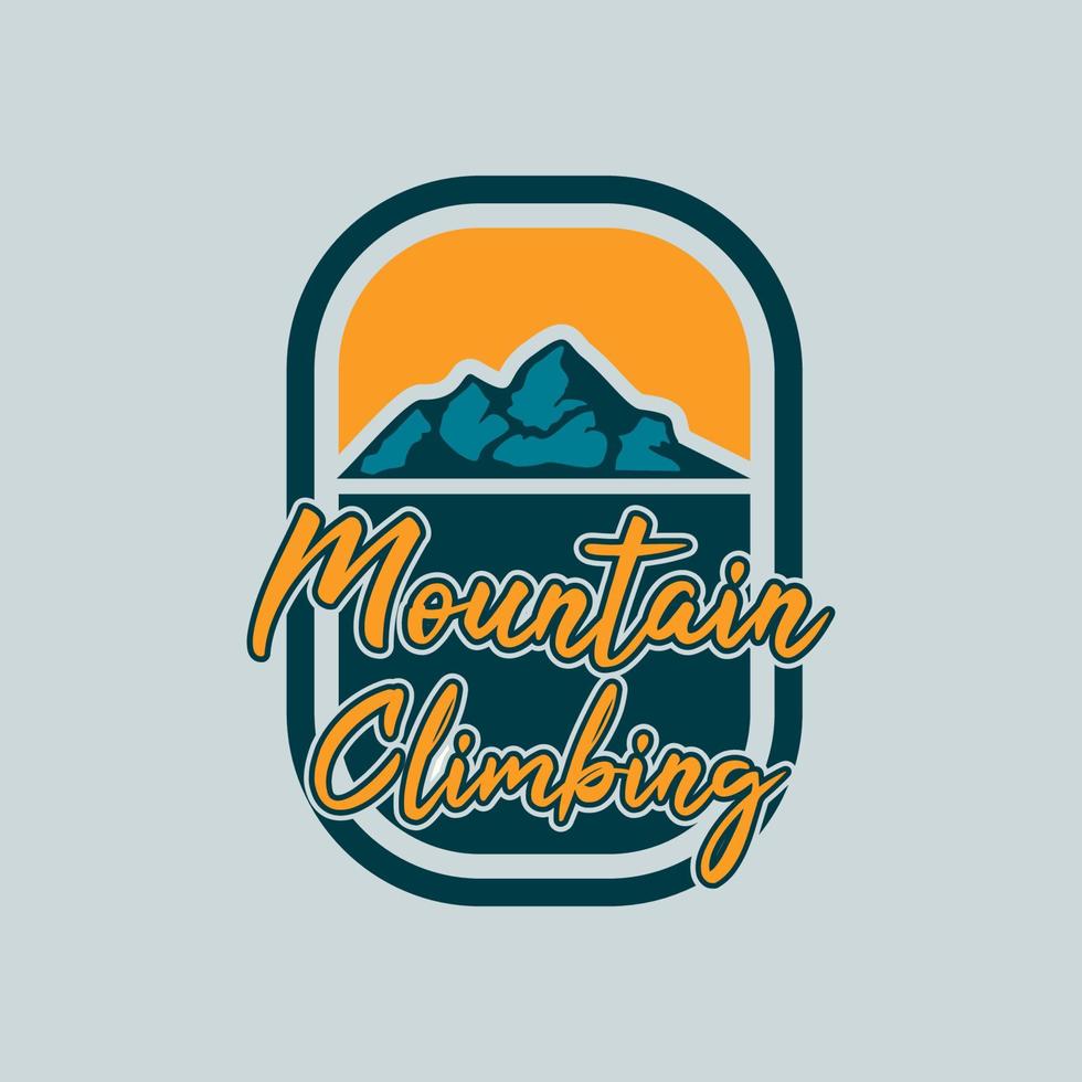 mountain climbing logo vector