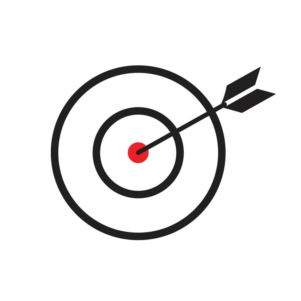 target icon vector, success, accuracy, arrow, bullseye vector