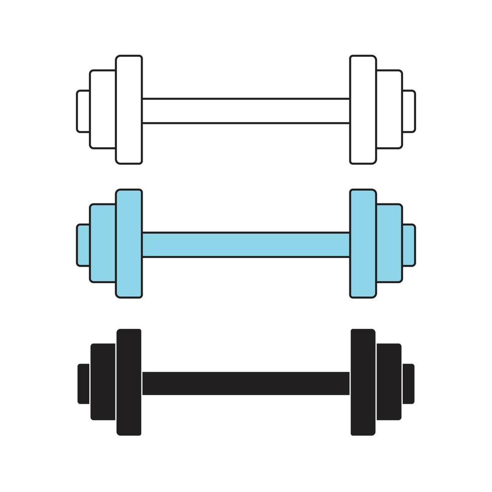 Barbells vector equipo de gimnasia, entrenamiento atlético de potencia muscular