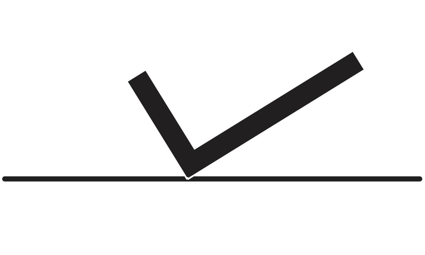 check mark icon vector icon. tick on line icon.