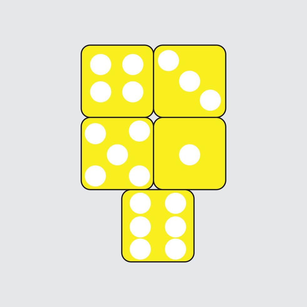 dice icon vector illustration cube