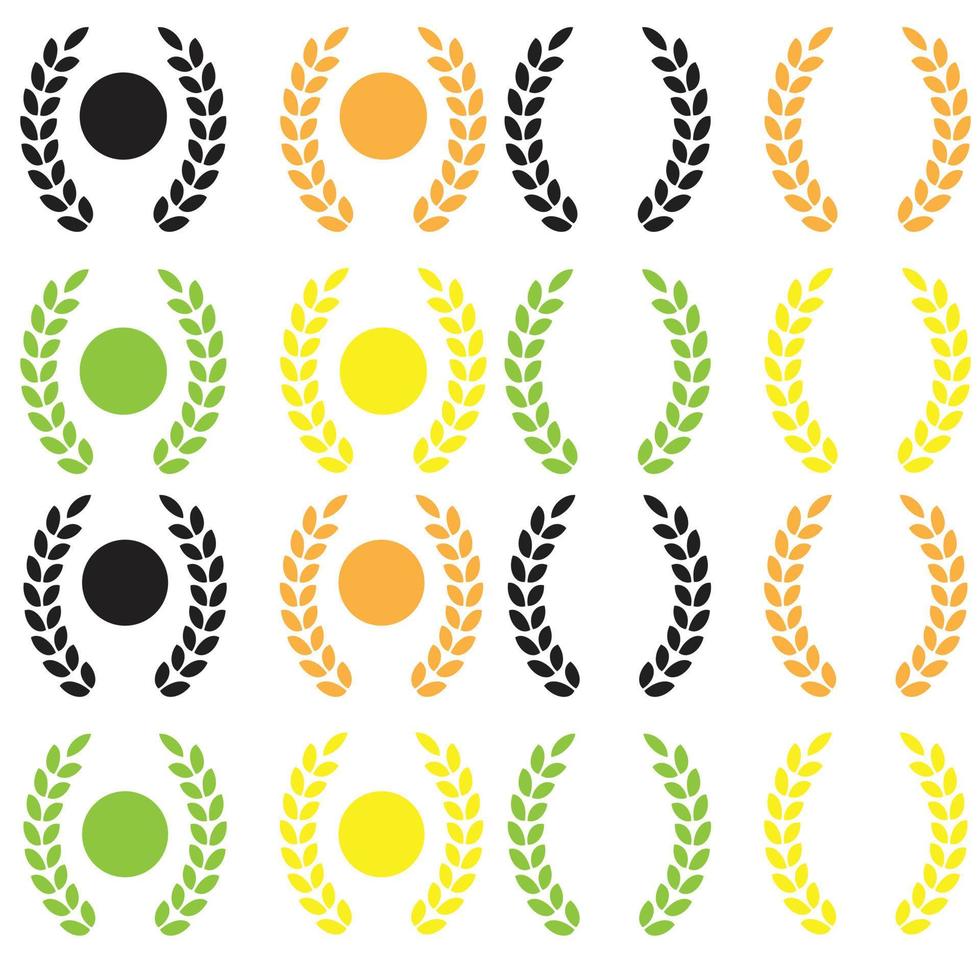 collection of colorful laurel wreaths roman victory laurel vector