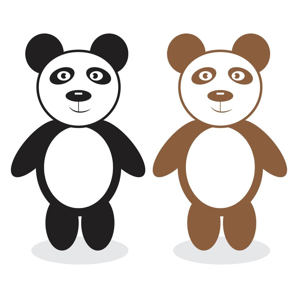 bear cartoon character animal vector illustration, panda, wildlife