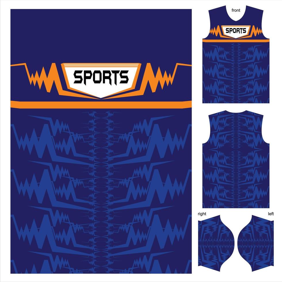 diseño de patrón de jersey de camiseta abstracto listo para imprimir para fútbol, fútbol, esport, carreras, deportes de ciclismo listos para imprimir prendas de tela vector