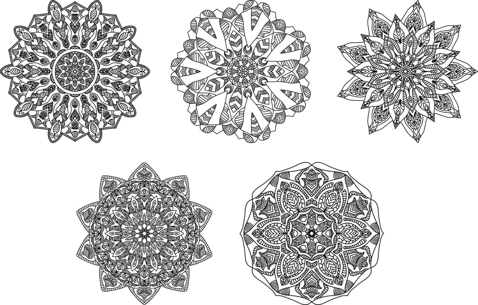 Set of islamic mandala art vector