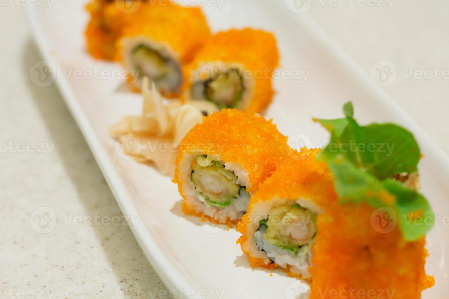 sushi rolls close up photo