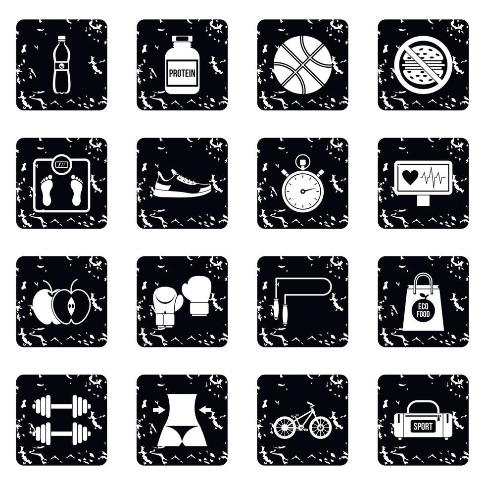 Healthy life icons set vector