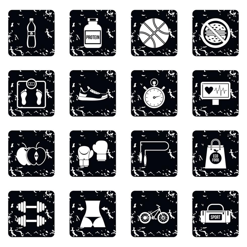 conjunto de iconos de vida saludable vector