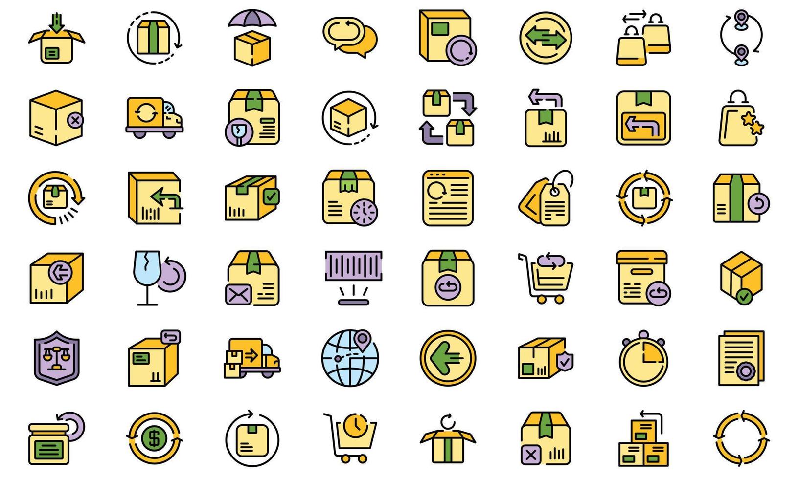 Return of goods icon, outline style vector