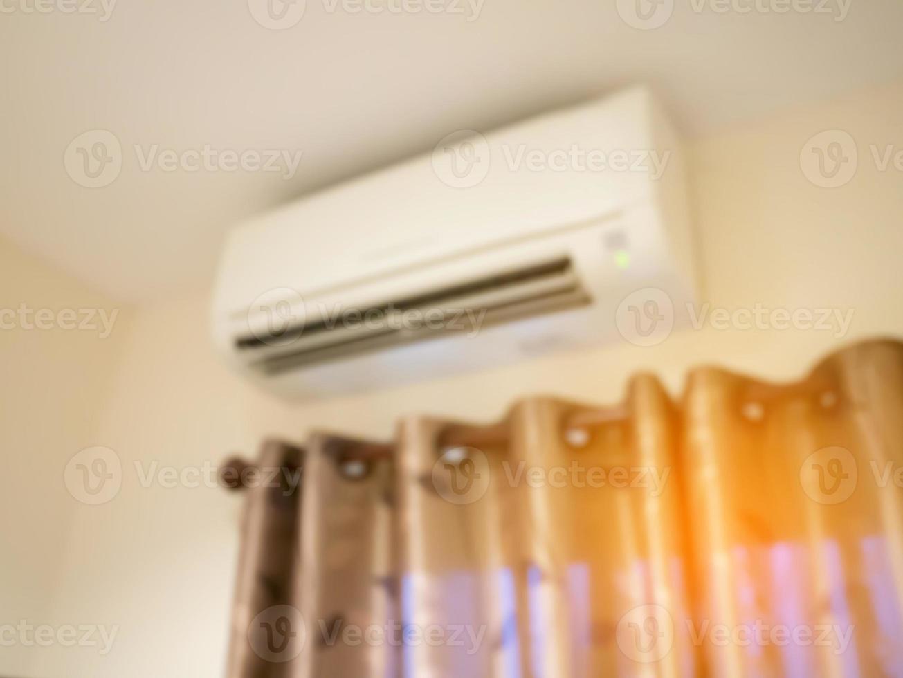 blur air conditioner on wall background photo