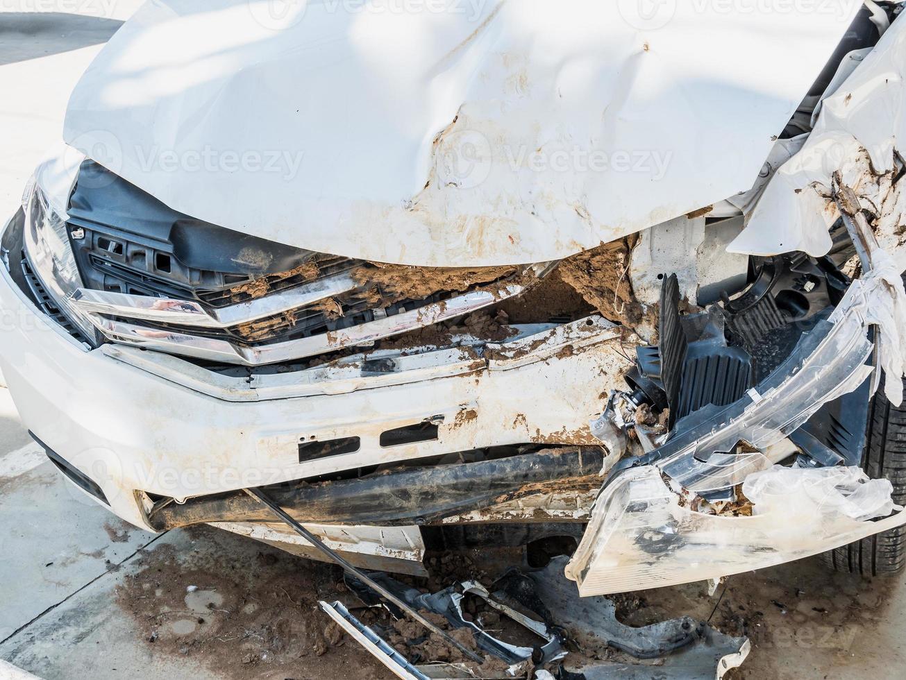 Car crash accident background photo