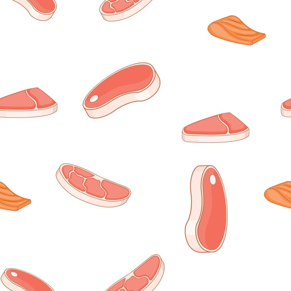 Beef pattern, cartoon style vector