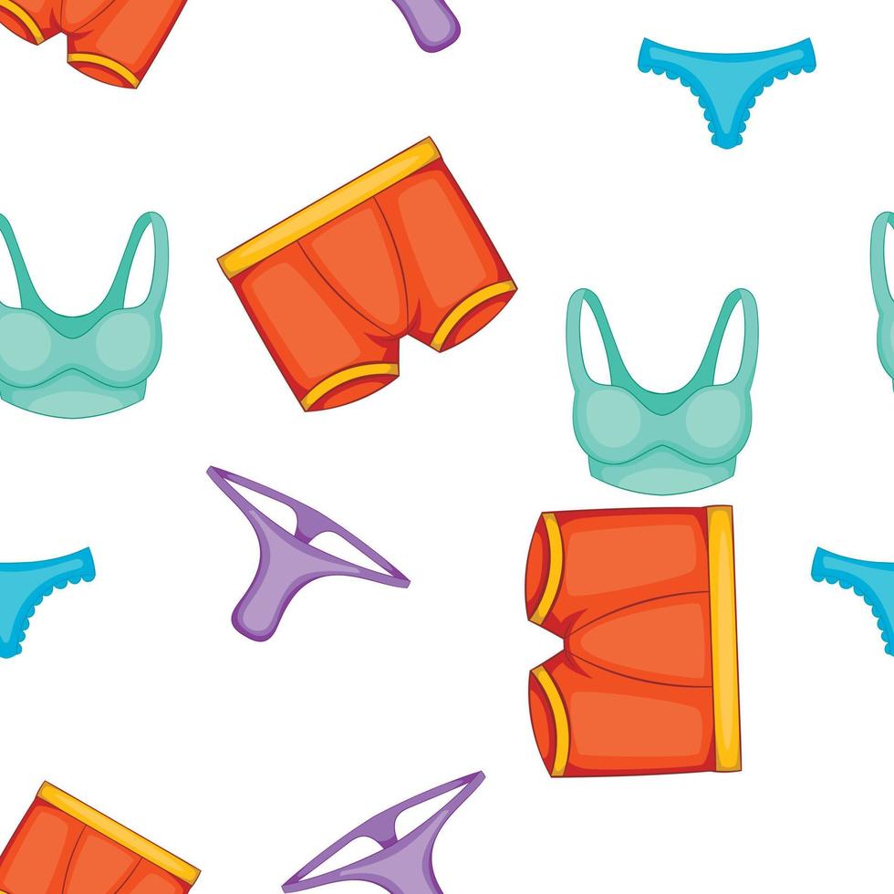 Lingerie pattern, cartoon style vector