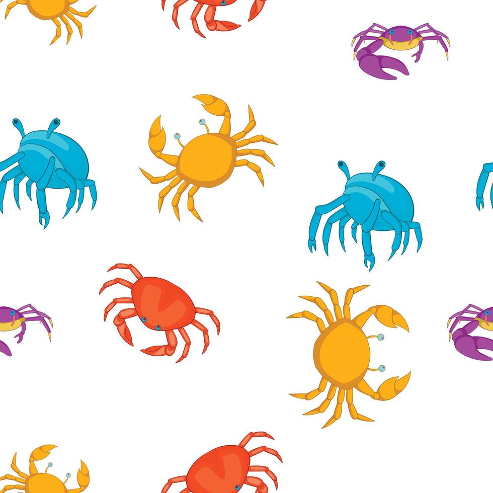 Crayfish pattern, cartoon style vector