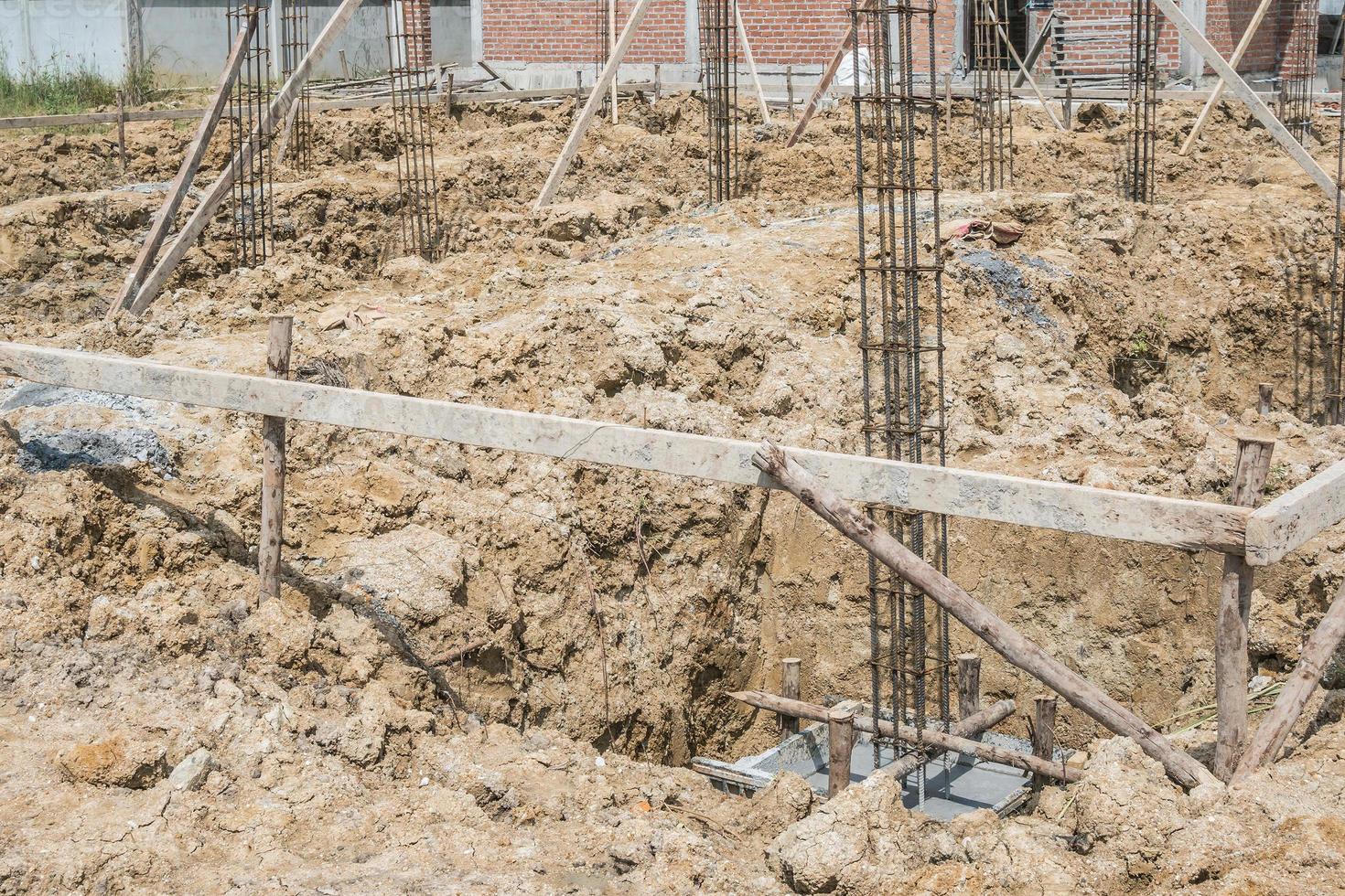 House building construction site photo