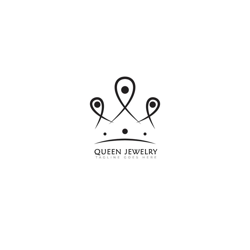 vector de logotipo de rey de diamantes, adecuado para empresas de joyería, logotipo simple