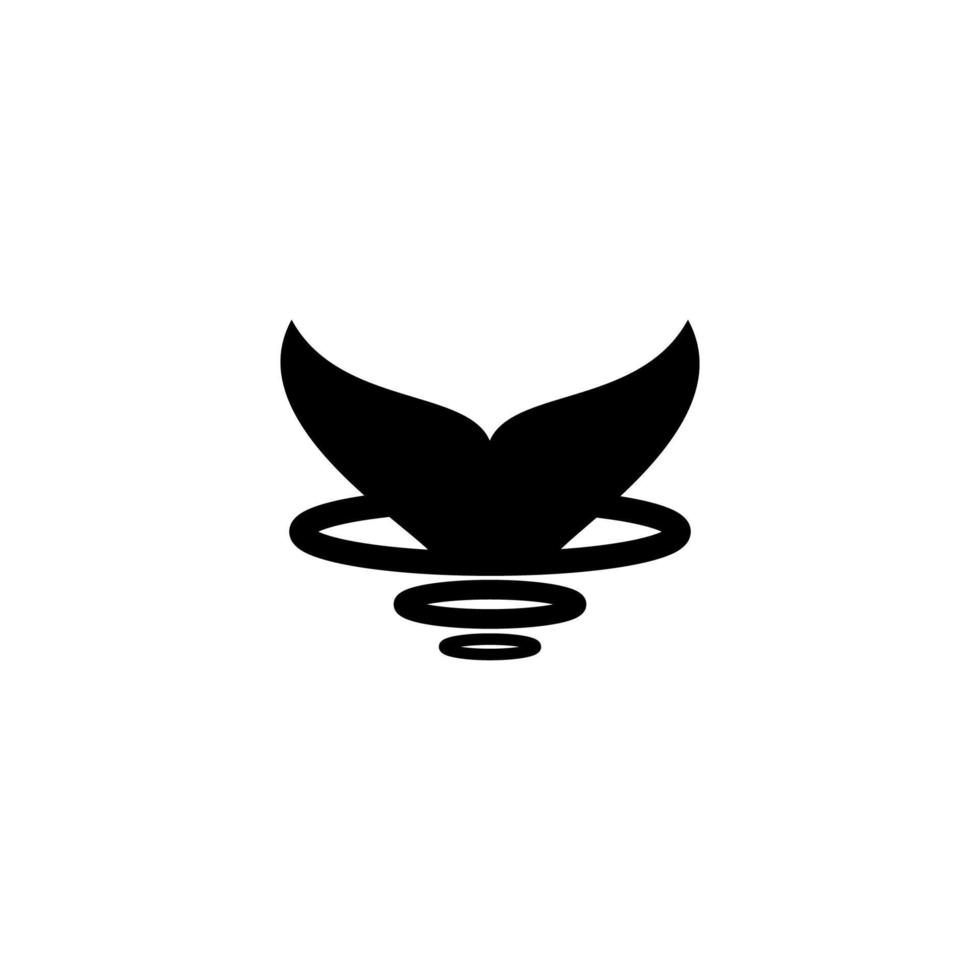 Whale Tale Icon, Animal, Mammal, Conservation Concept Vector Illustration Can Used for Topics Like Wildlife