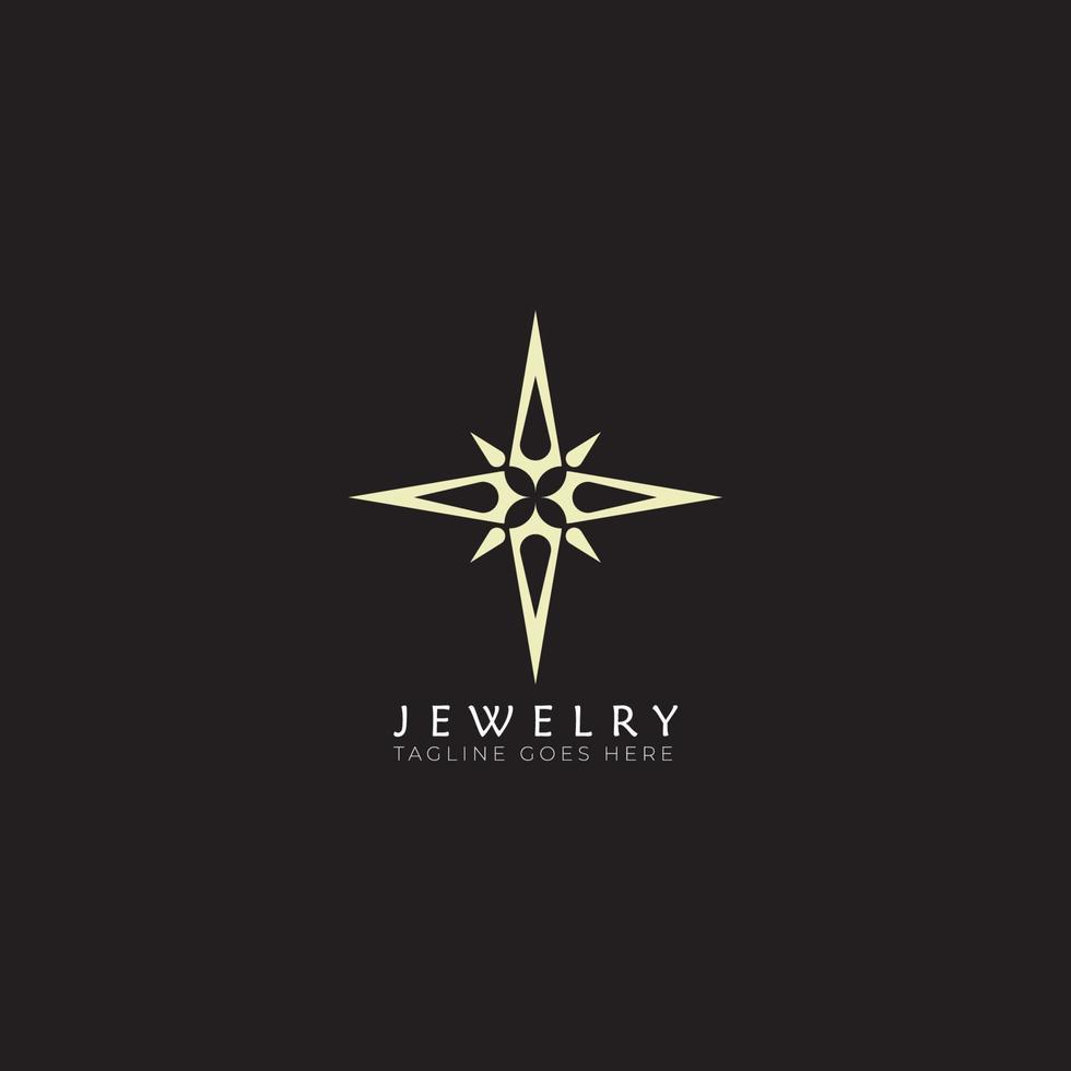 vector de logotipo de joyería en forma de cristal adecuado para el logotipo de la empresa de joyería