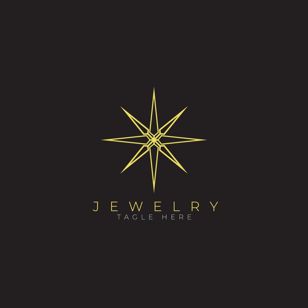 vector de logotipo de joyería en forma de cristal adecuado para el logotipo de la empresa de joyería