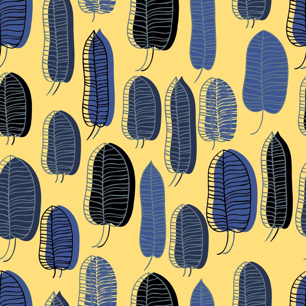 tropical vector seamless pattern exotic banana leaves with stripes