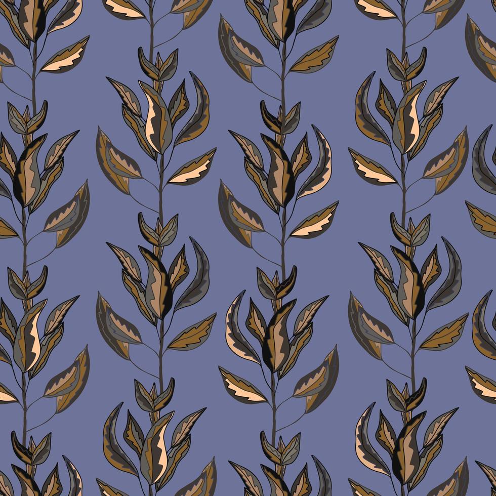 autumn branches with leaves seasonal vector seamless pattern