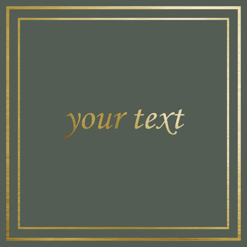 vector golden frame on a colored background for your text