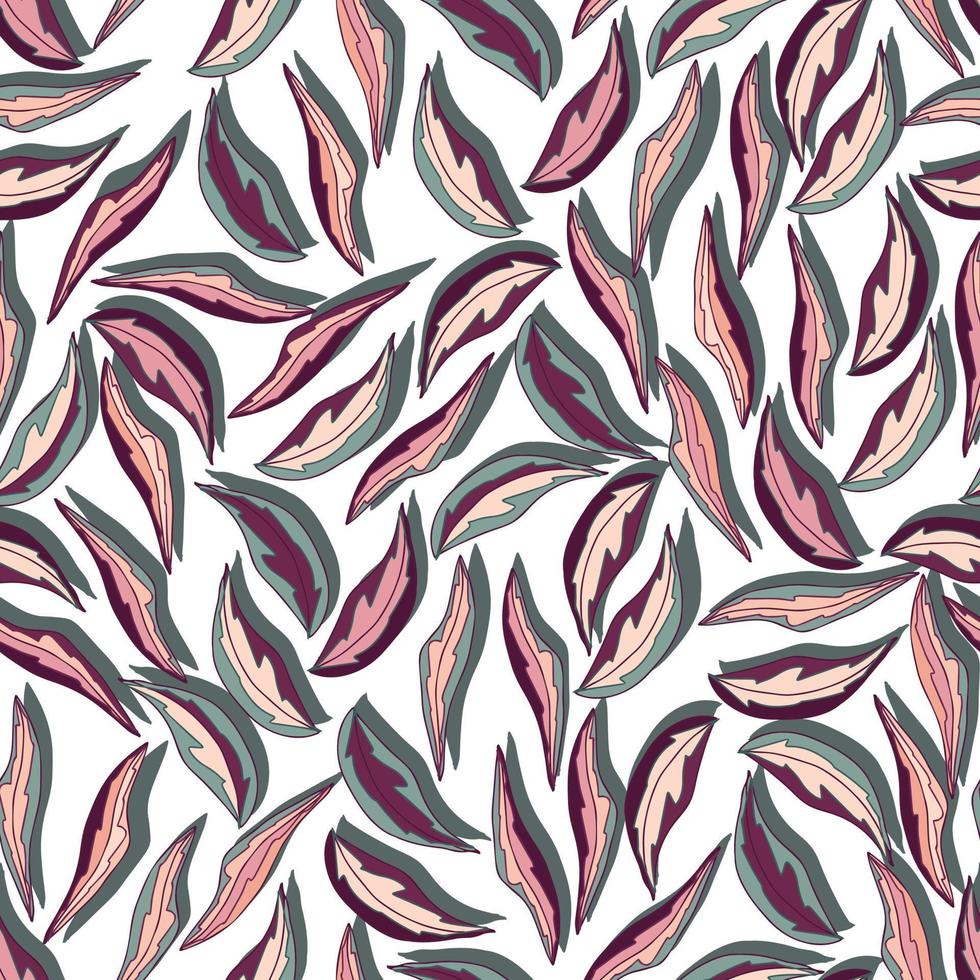 summer leaves seasonal botanical vector seamless pattern