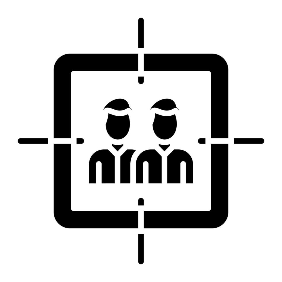 Target Audience Glyph Icon vector