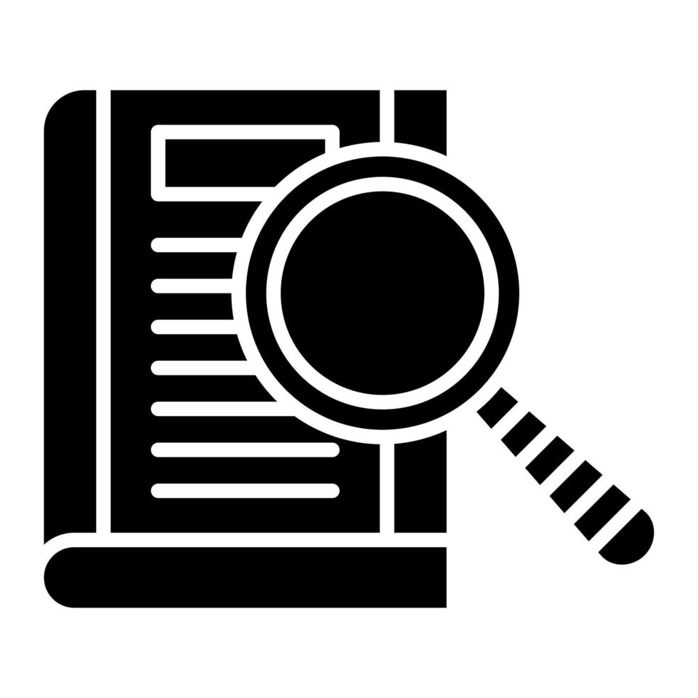 Search Books Glyph Icon vector