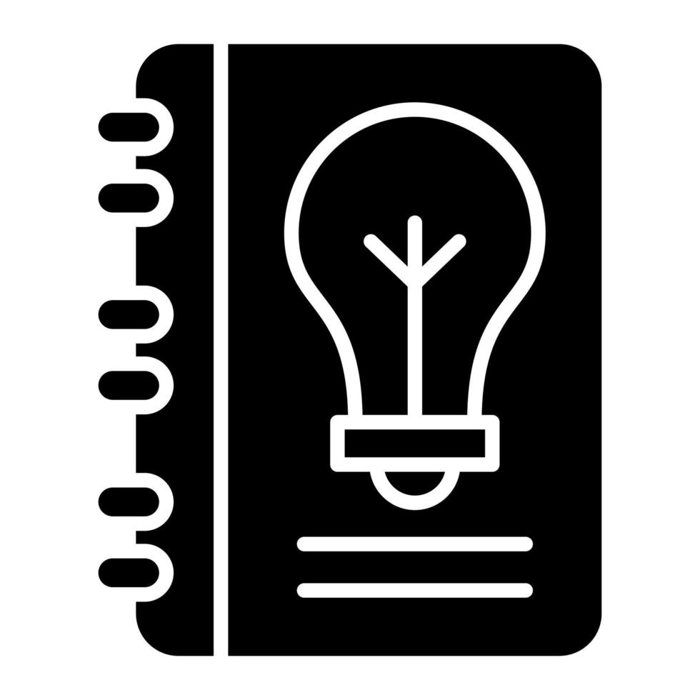 Sketch Book Glyph Icon vector