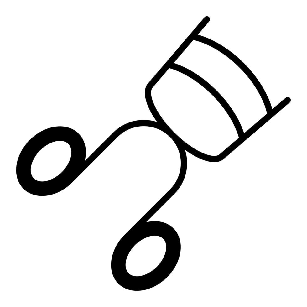 Eyelash Curler Glyph Icon vector