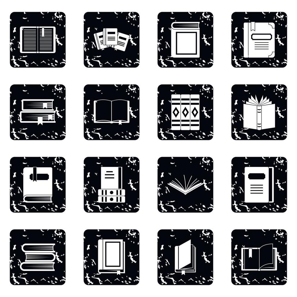 Books icons set vector