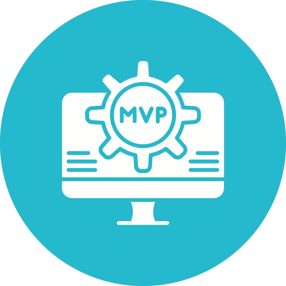 MVP Glyph Circle Background Icon vector