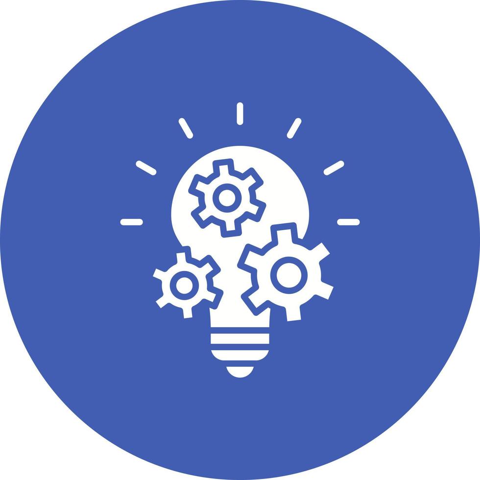 Project Management Glyph Circle Background Icon vector