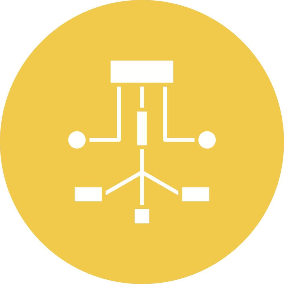 Workflow Glyph Circle Background Icon vector