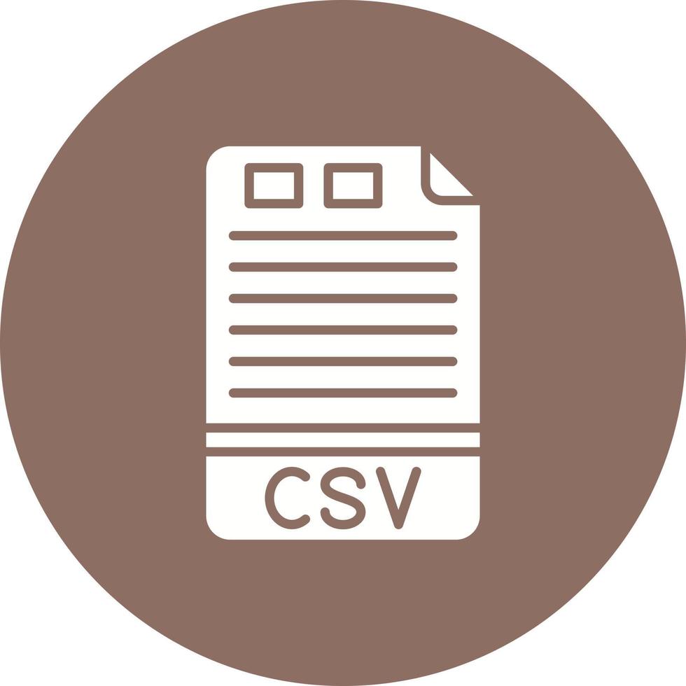 CSV Glyph Circle Background Icon vector