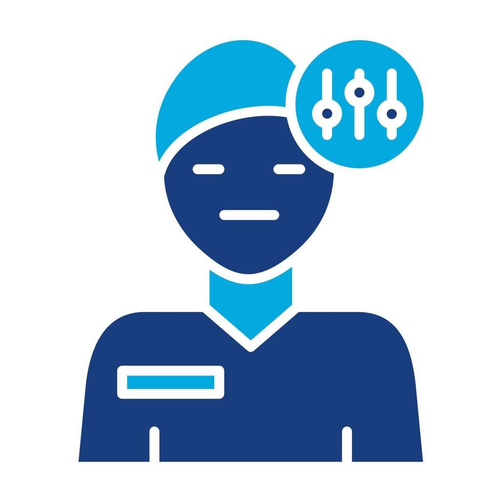 Self Control Glyph Two Color Icon vector