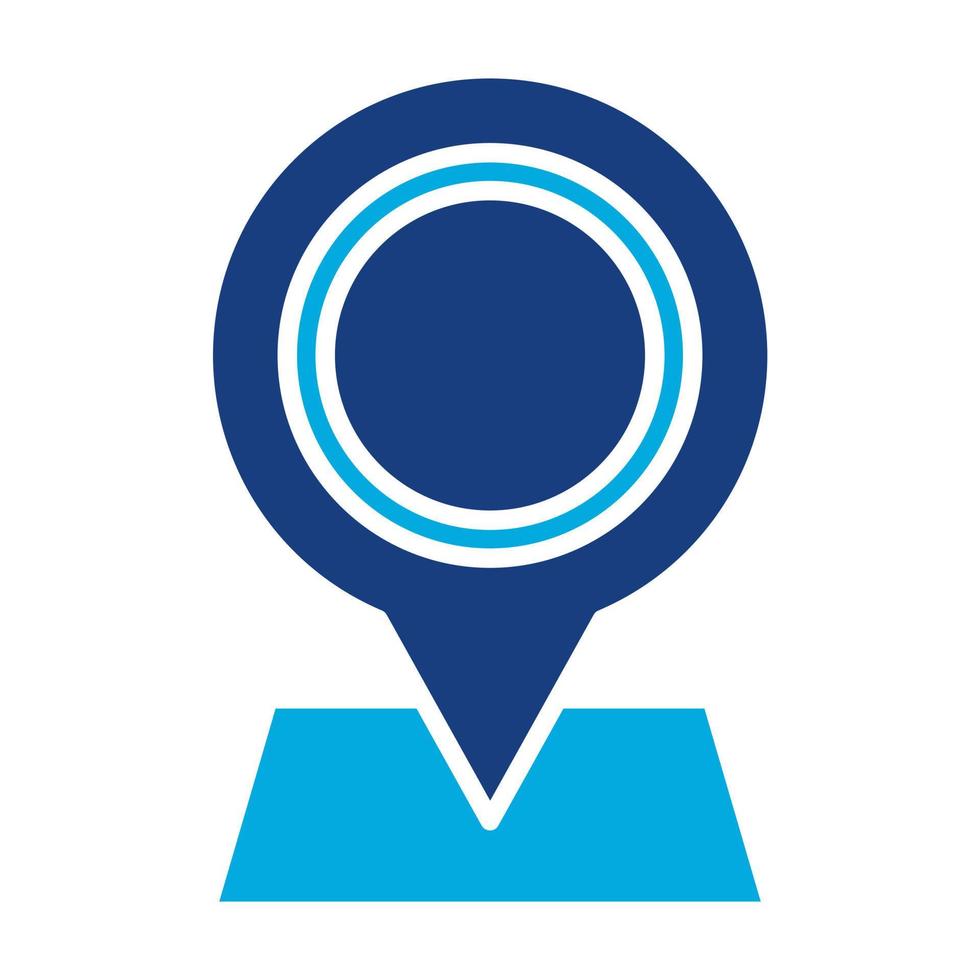Location Glyph Two Color Icon vector