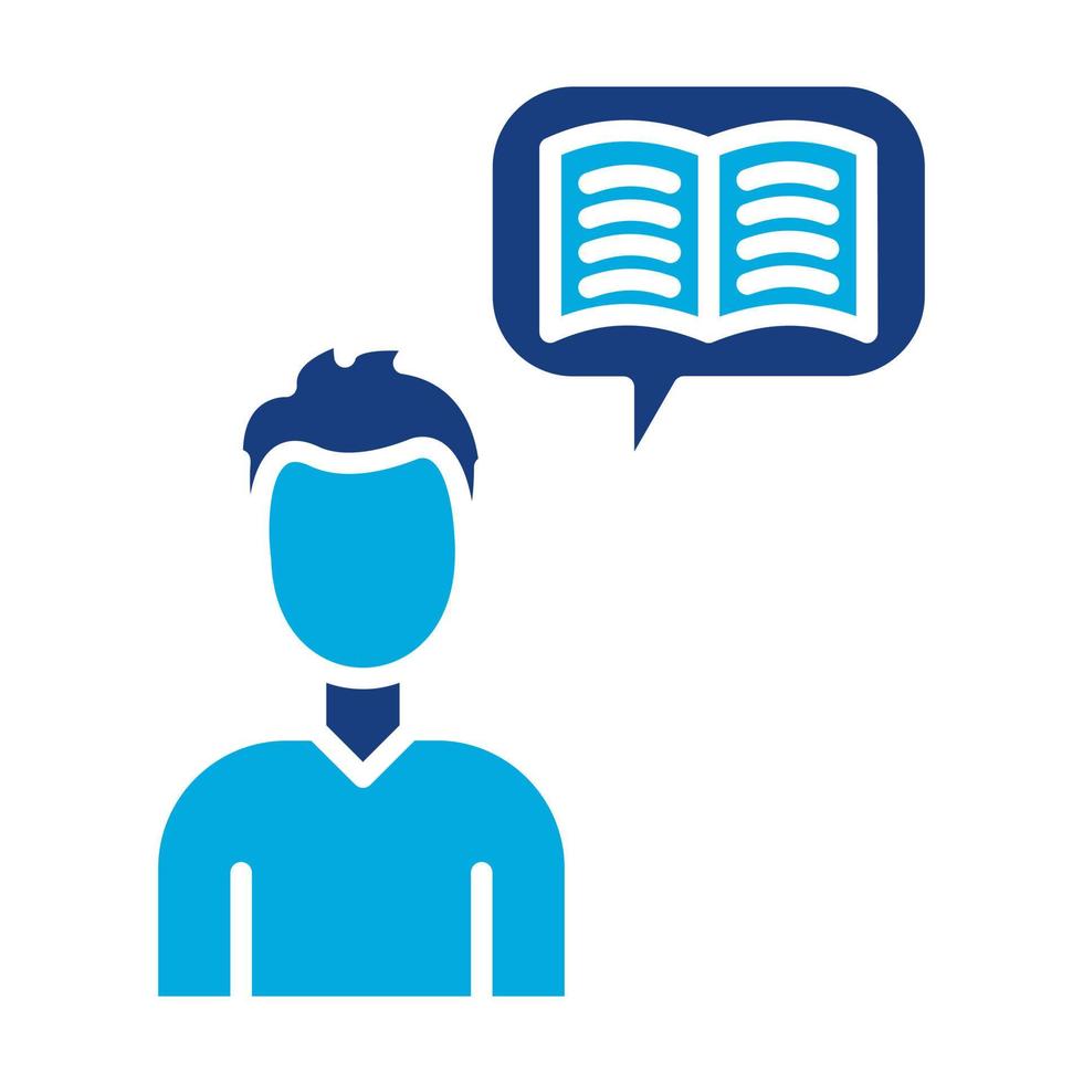 User Story Glyph Two Color Icon vector