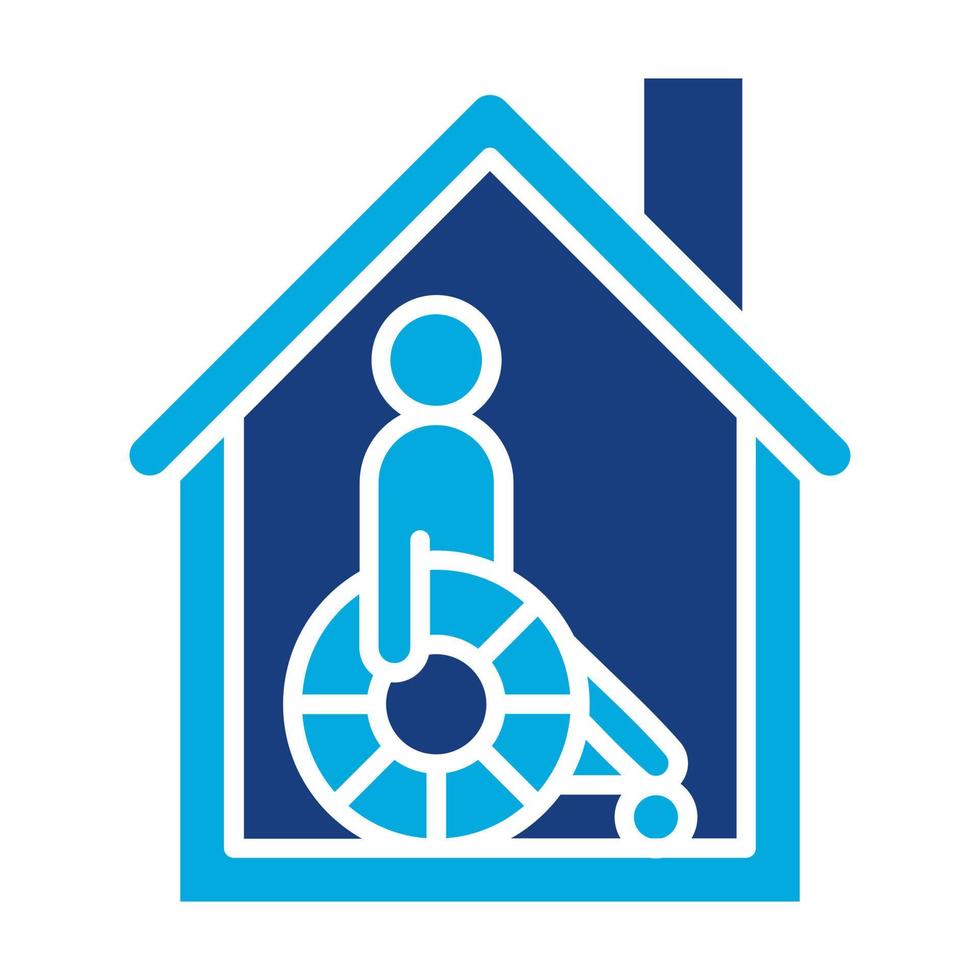 Hospice Glyph Two Color Icon vector