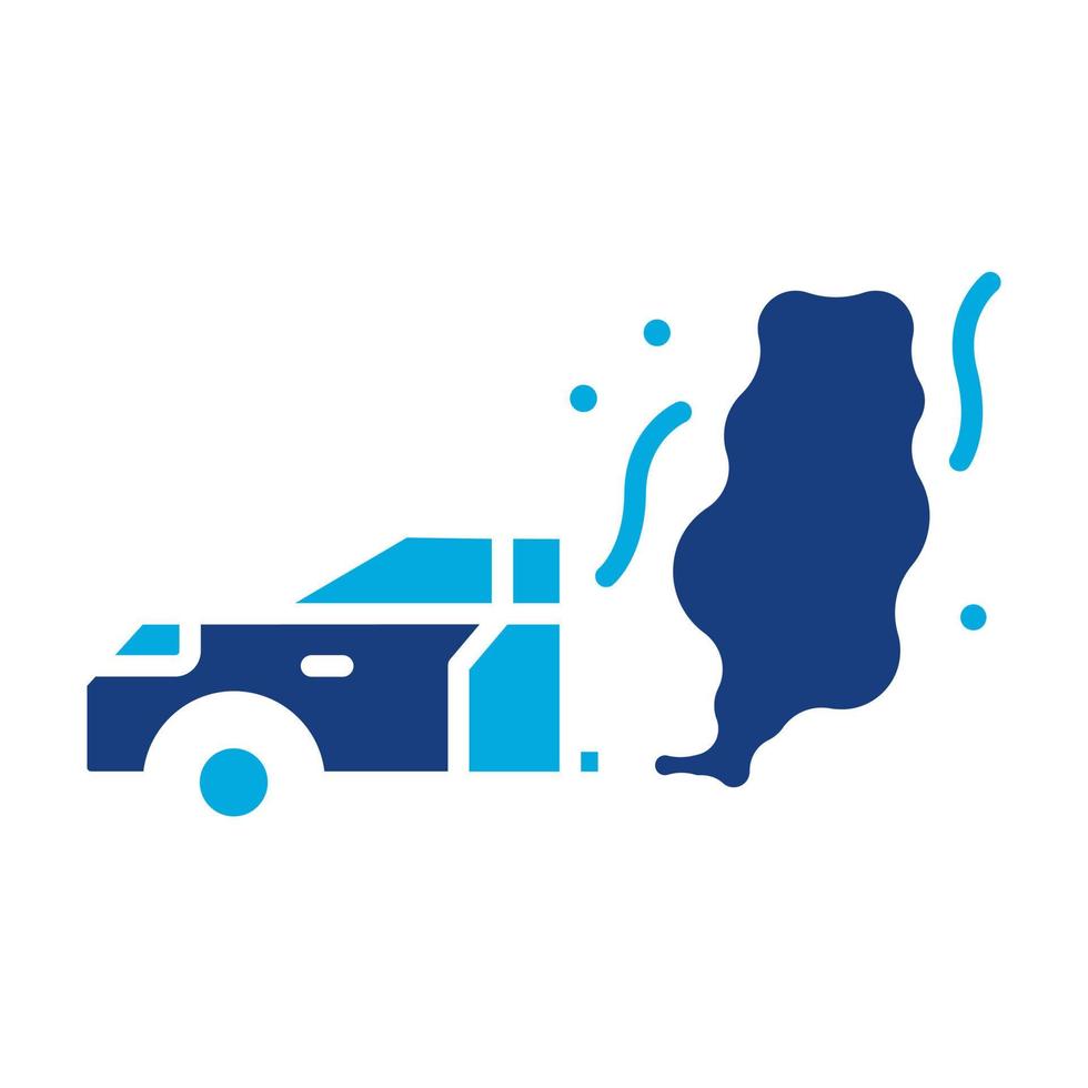 Car Pollution Glyph Two Color Icon vector