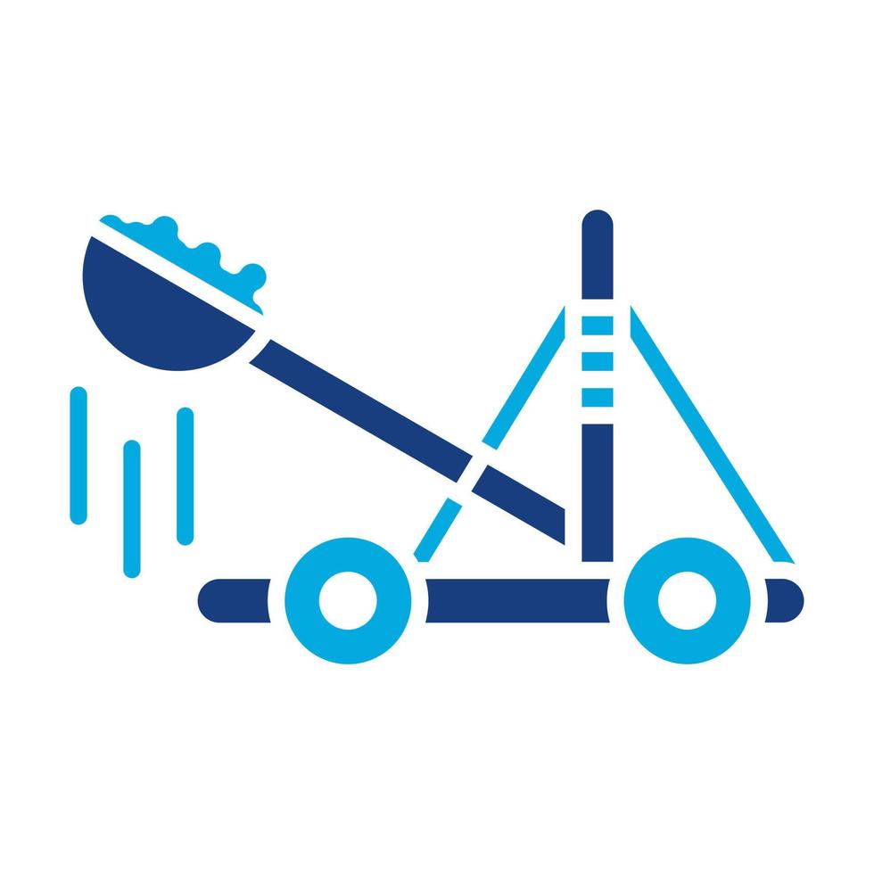 Catapult Glyph Two Color Icon vector