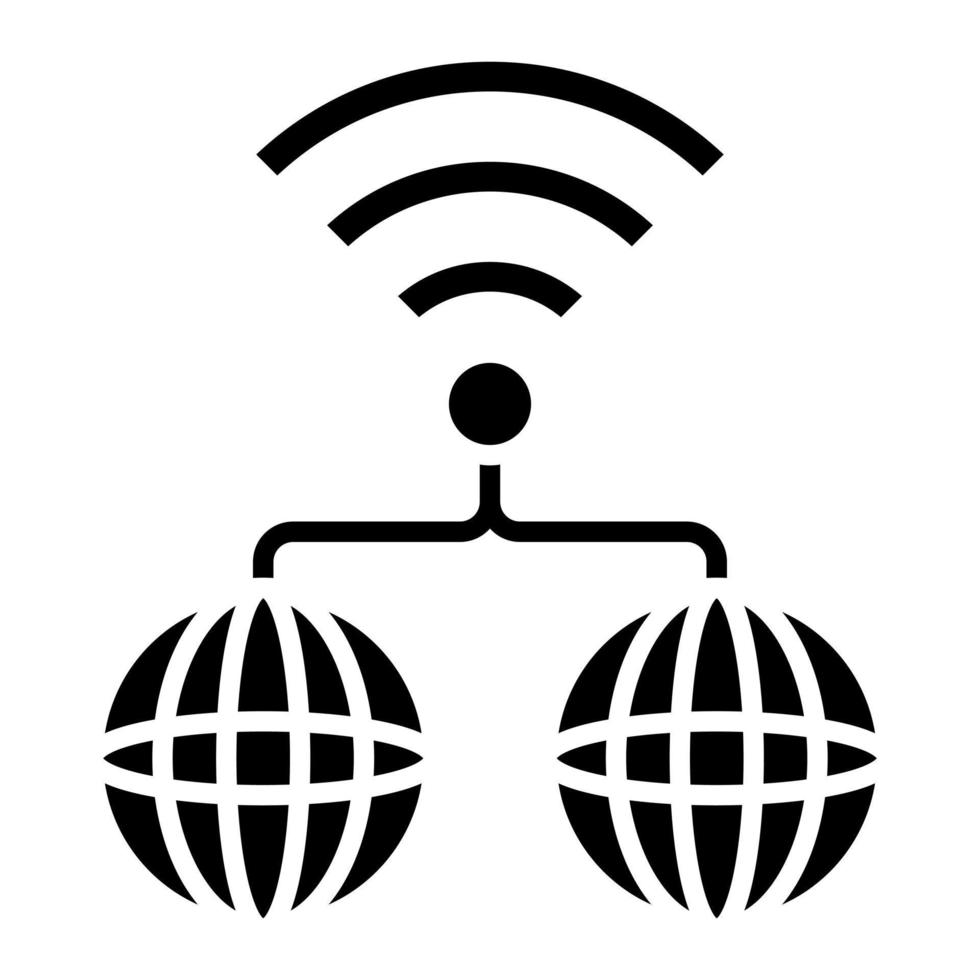 Internet Connectivity Glyph Icon vector
