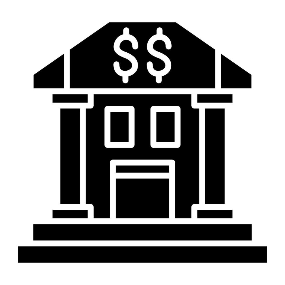 Banking Glyph Icon vector