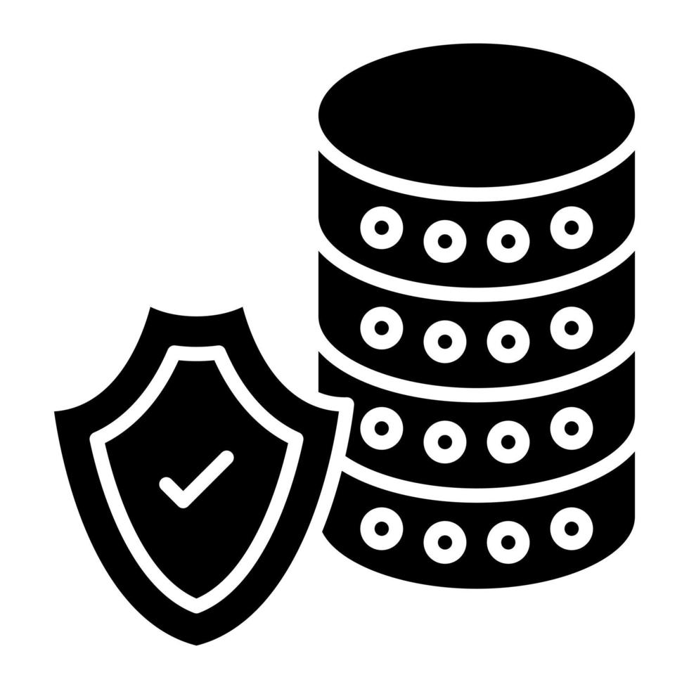 Secure Database Glyph Icon 8904608 Vector Art at Vecteezy