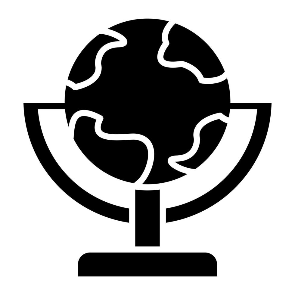 Globe Glyph Icon vector