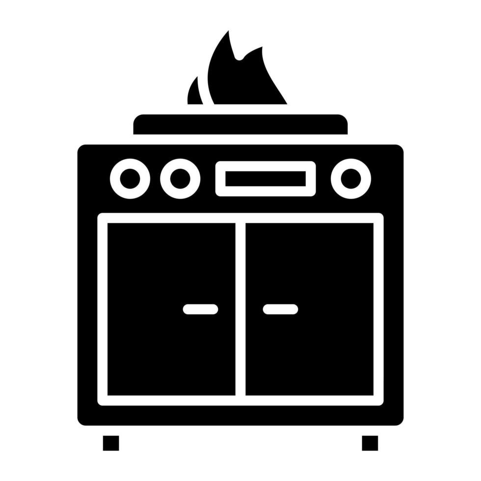 Cooking Range Glyph Icon vector