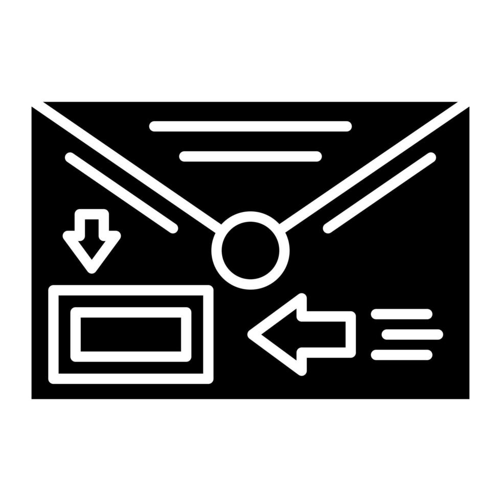 Post Stamp Glyph Icon vector