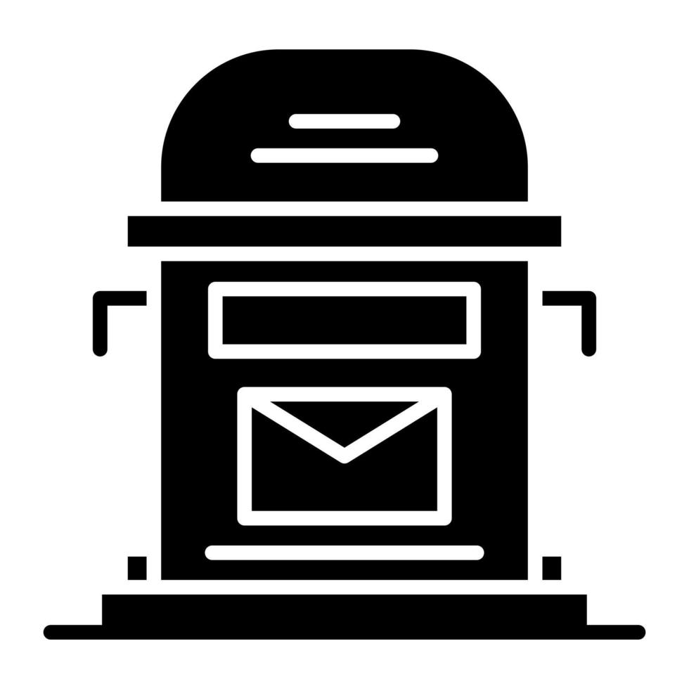 Mailbox Glyph Icon vector